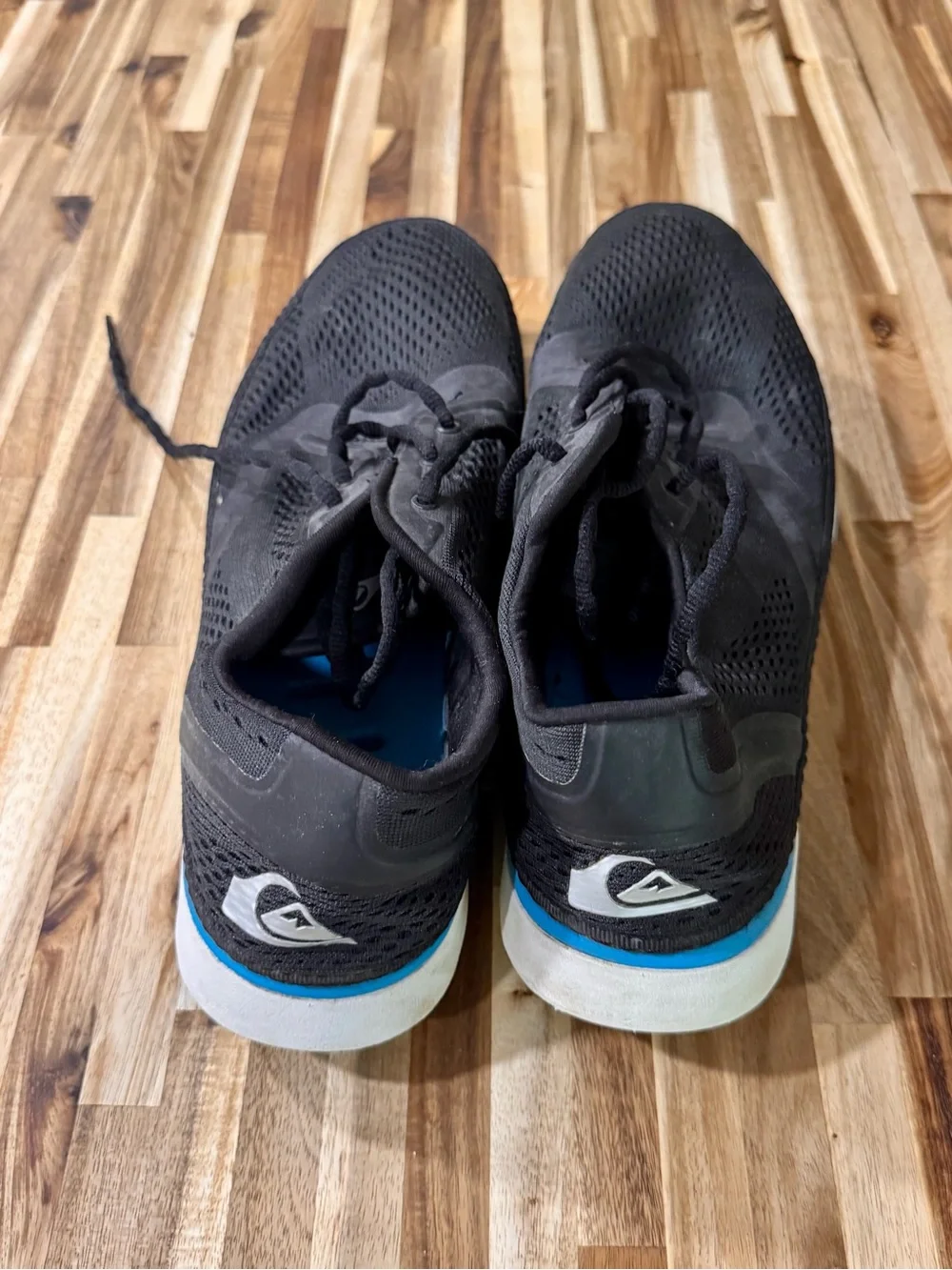 Quiksilver Black Knit Water Sneakers with Blue Accent 13